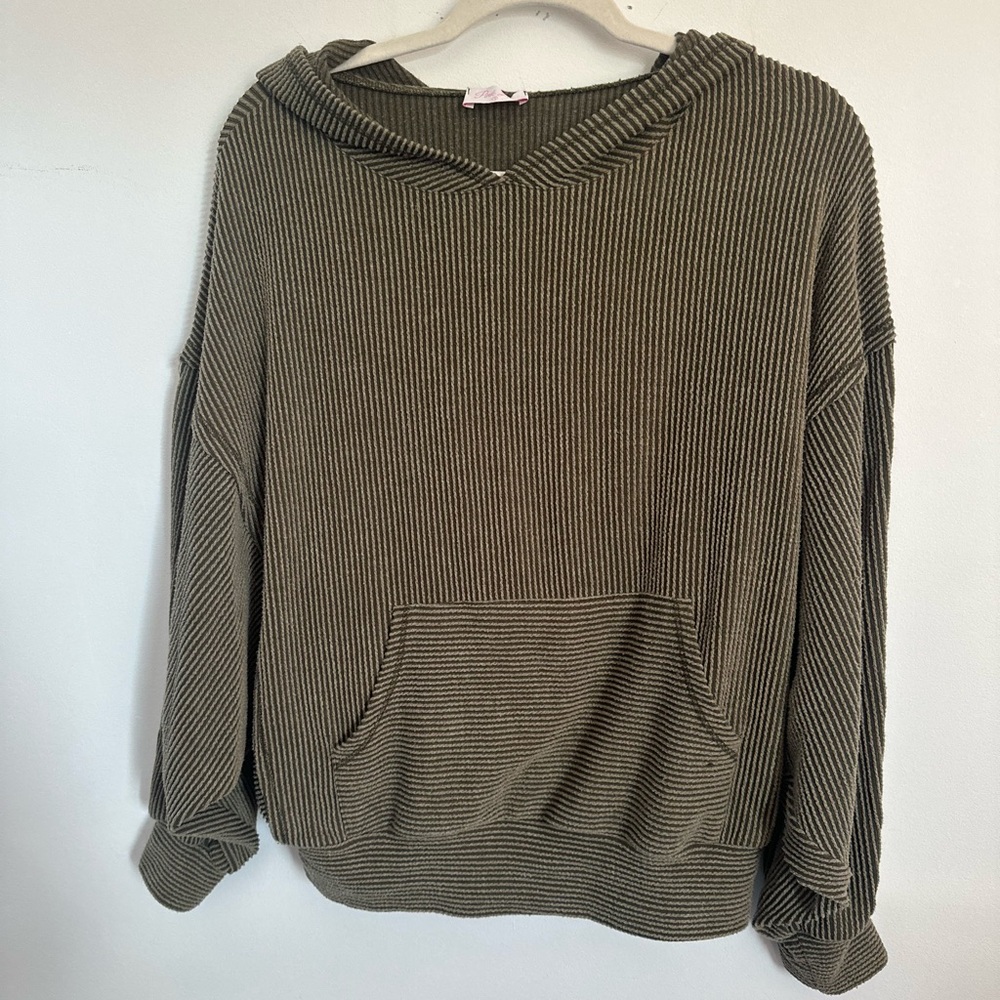 Pink Lily Olive Hoodie